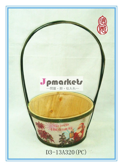 Bamboo flower pot with handle問屋・仕入れ・卸・卸売り
