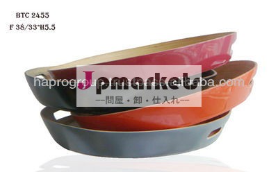 手作りラウンドは竹製トレイを紡ぎ、 色の外、 天然内側問屋・仕入れ・卸・卸売り