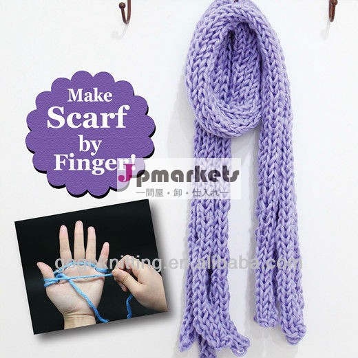 新しいファッションdiyキット指紫色のタッセルスカーフを編む問屋・仕入れ・卸・卸売り