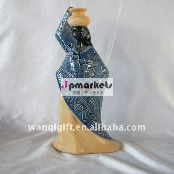 アフリカの女性の形の陶磁器の装飾問屋・仕入れ・卸・卸売り