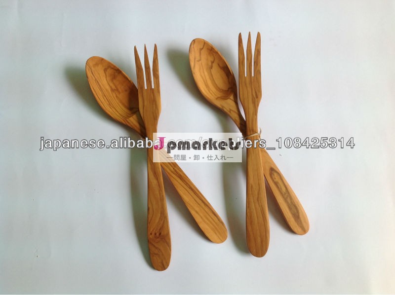 Olive wood spoon and fork set問屋・仕入れ・卸・卸売り