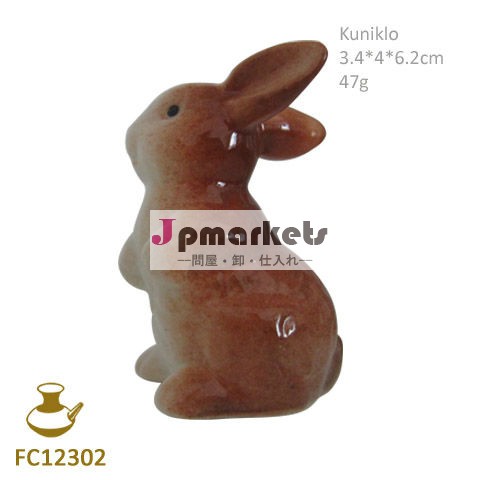 色の釉薬fc12302白セラミックウサギの置物問屋・仕入れ・卸・卸売り