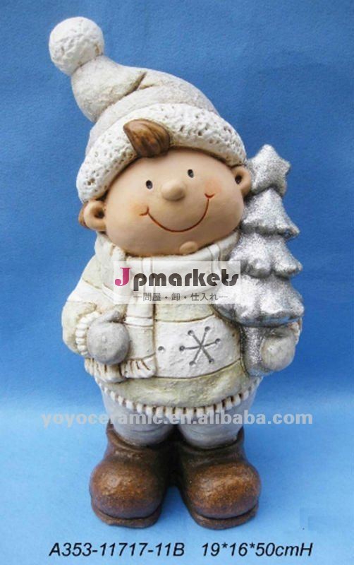 美しいハンドメイドの陶磁器のクリスマスの男の子、子供のギフト問屋・仕入れ・卸・卸売り