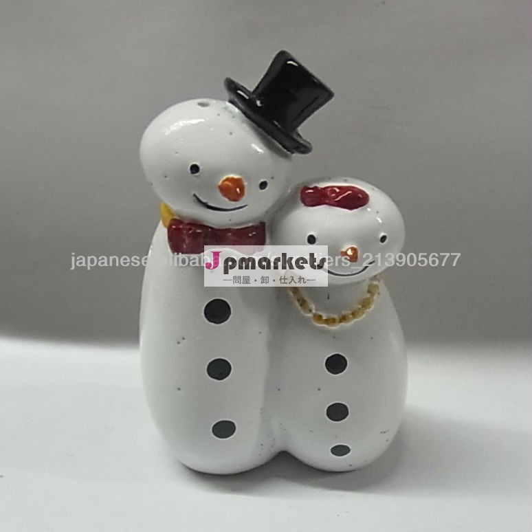美しい手描きのクリスマスの飾りのポリレジン雪だるまの飾り問屋・仕入れ・卸・卸売り