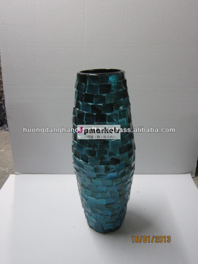 元の真珠の母の花瓶ターコイズ色で- 素敵な製品ベトナムから- 環境にやさしい材料- 100％手作り問屋・仕入れ・卸・卸売り