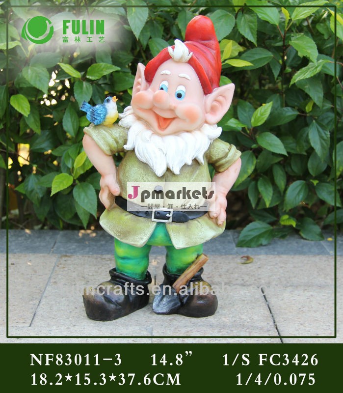ユニークな中国のビッグイヤーポリレジンgnomeの彫刻問屋・仕入れ・卸・卸売り