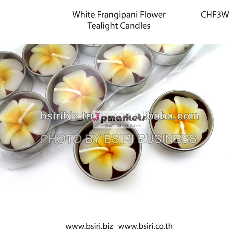 White Frangipani Flower Tealight Candles問屋・仕入れ・卸・卸売り
