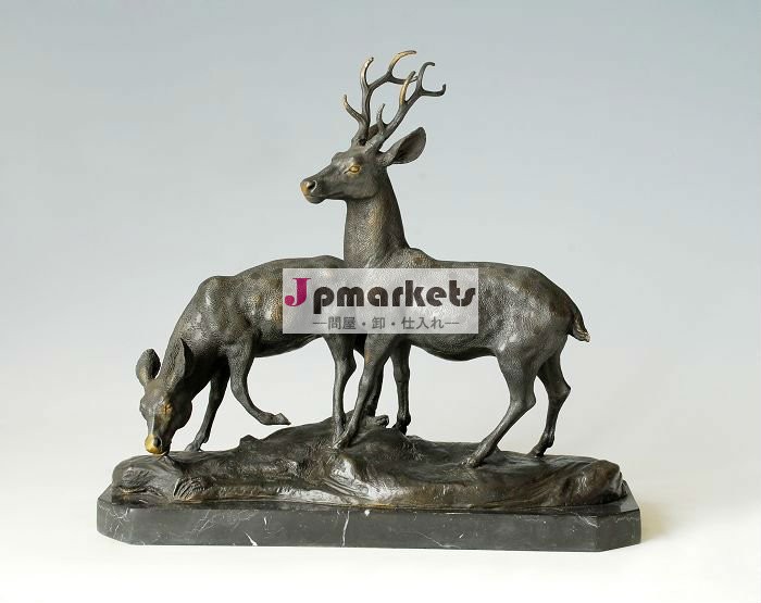 ブロンズ彫刻卸売 tpal- 086 ブロンズ鹿の像販売のためのワックスの彫像を失った問屋・仕入れ・卸・卸売り
