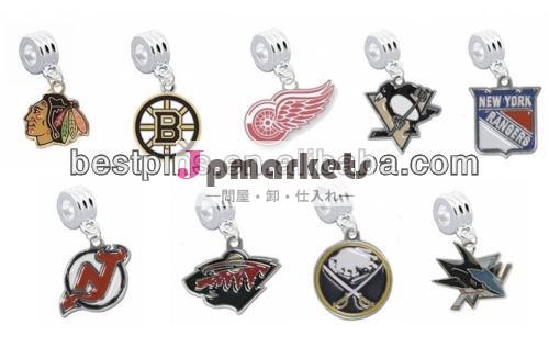 nhlホッケーヨーロッパの魅力ぶら下げるブレスレット用ビーズ問屋・仕入れ・卸・卸売り