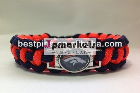 無料でnflparacordブレスレットカスタムデンバーブロンコスのチームの魅力問屋・仕入れ・卸・卸売り