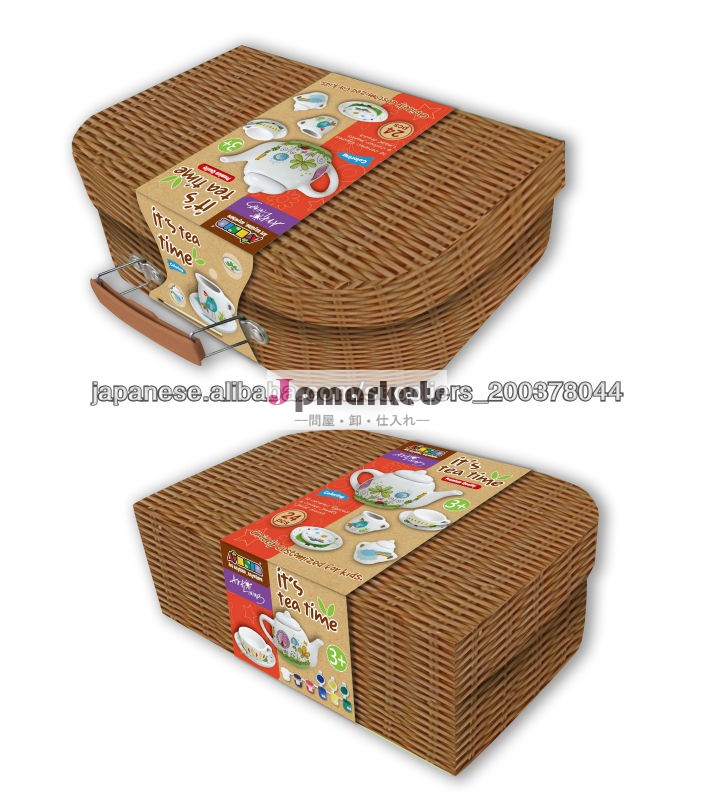 AL12002 - 子供のためのDIYアートセラミックコーヒーポットティーポットはカップをセットティーポットアートペイントと飾るために問屋・仕入れ・卸・卸売り