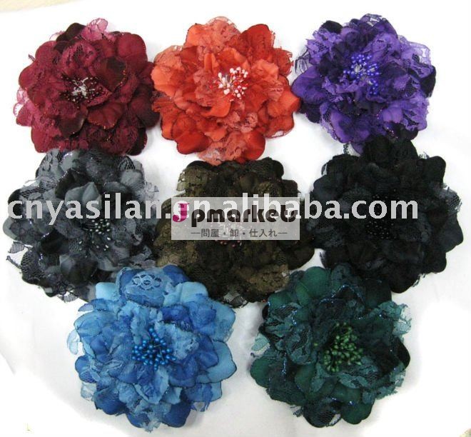 レースの女性5'' yl01166poney花ヘアアクセサリー問屋・仕入れ・卸・卸売り
