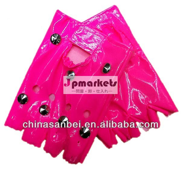 リベットfluoresent色フィンガーレスレザーグローブ問屋・仕入れ・卸・卸売り