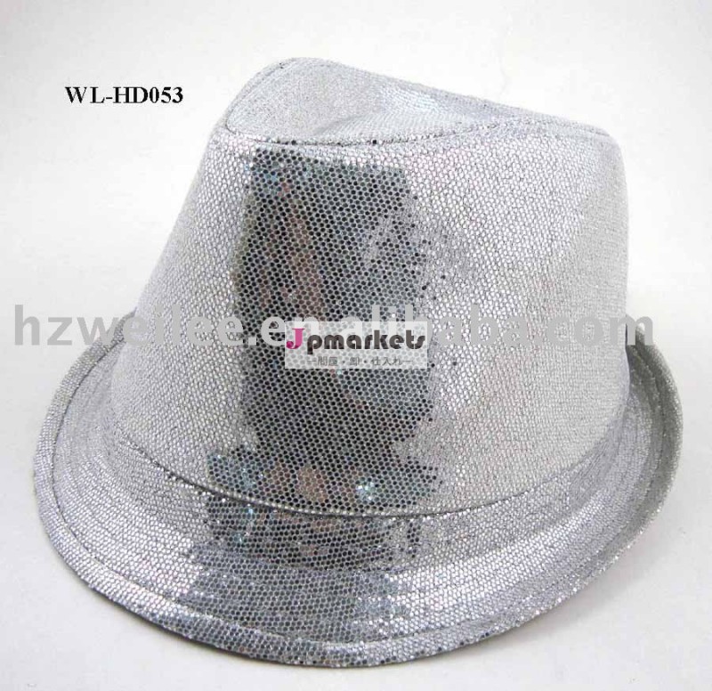 銀製のスパンコールは綿のあや織りのソフト帽の帽子を印刷した問屋・仕入れ・卸・卸売り