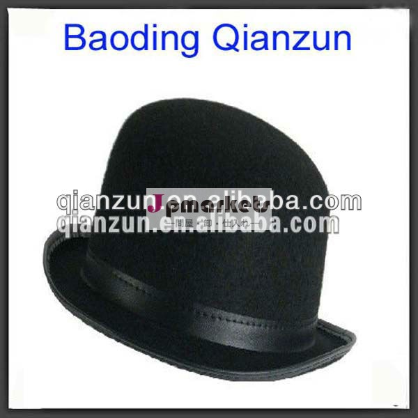 100%のウールのソフト帽の人のbalckは革バンドが付いている冬の帽子を感じた問屋・仕入れ・卸・卸売り
