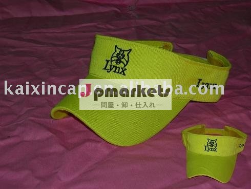 自己の生地のSweatbandが付いている綿の日曜日の帽子そしてバイザーの帽子問屋・仕入れ・卸・卸売り