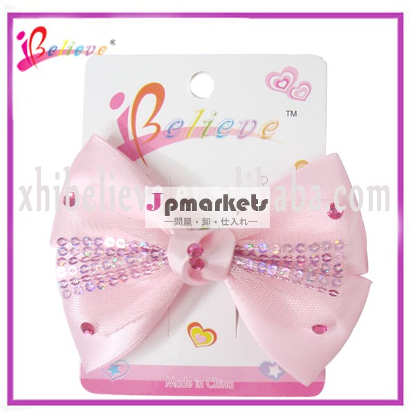 美しいピンク大型ファッションヘアラインストーン付き弓女の子のための( xh1001-- 316)問屋・仕入れ・卸・卸売り