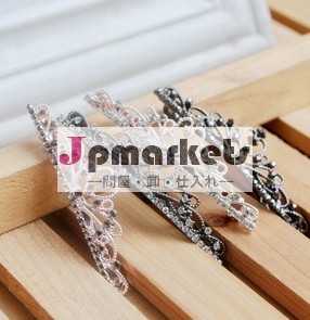 韓国スタイルの新しいファッションファンシーヘアクリップティアラクラウン形状の髪の宝石問屋・仕入れ・卸・卸売り