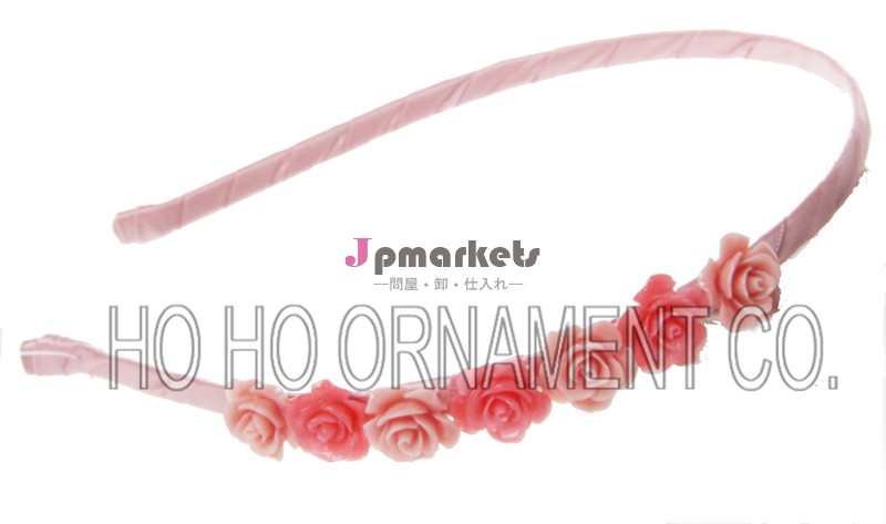 ファッション髪の魅惑的な物フラワーヘッドバンド、 はヘアバンドバラヘアヘッドアクセサリー問屋・仕入れ・卸・卸売り