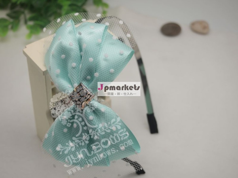 11CM*8CM Child Sweet Mesh Kid Hairbands Baby Hairbow Girl Women Bow Boutique Bands Polyester Gift問屋・仕入れ・卸・卸売り