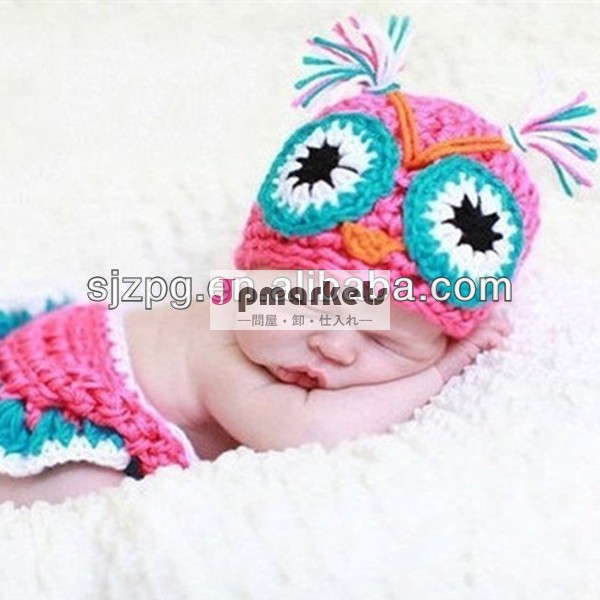 新しいファッション2014年赤ちゃんのハンドメイドのかぎ針編みの帽子販売のための問屋・仕入れ・卸・卸売り