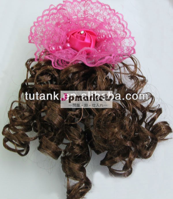バラの花のヘアークリップのレースのベビーヘアピン波状のかつら問屋・仕入れ・卸・卸売り