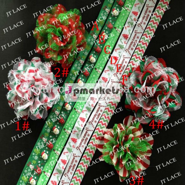 ファッションクリスマス2013シフォン花の衣服在庫のヘアアクセサリー問屋・仕入れ・卸・卸売り
