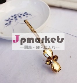 ファンシー弓髪の宝石ファッション大きな結晶の弓のヘアピン問屋・仕入れ・卸・卸売り