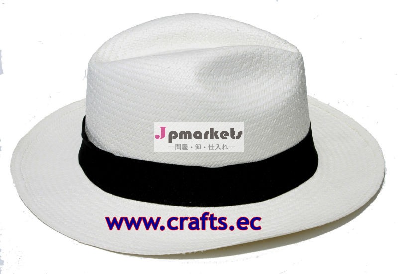 帽子オリジナル白,自然な色エクアドルわらショール(パナマハット),および他の本物の色,エクアドル問屋・仕入れ・卸・卸売り