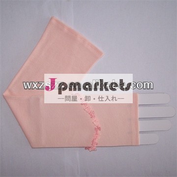 ピンクの綿の手袋ＵＶ/保護手袋/ファッション手袋( 黒ナイロン)問屋・仕入れ・卸・卸売り