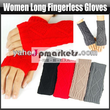 方法は女性の長いFingerless手袋のミトンの秋の落下冬の暖かいがっしりしたニット、YFA320Aを編んだ問屋・仕入れ・卸・卸売り