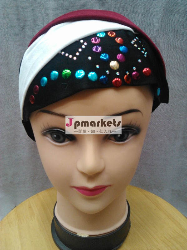 新しいファッション2013イスラム教徒の帽子、 アラビア女性のヒジャーブ問屋・仕入れ・卸・卸売り