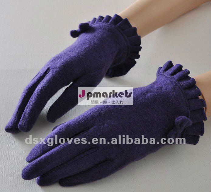 カシミヤファッション紫色の女性のための手袋問屋・仕入れ・卸・卸売り