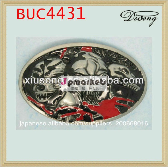 ドイツ銀buc4431頭蓋骨カウボーイファッションベルトバックル問屋・仕入れ・卸・卸売り