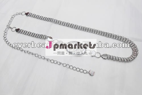 Silver Adjustable Heart Shapeの豪華な女性のウエストの鎖ボディ鎖のウエストのベルト新しい設計問屋・仕入れ・卸・卸売り