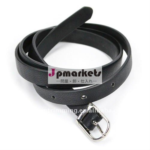ファッションデザインの黒pvcレザーベルト問屋・仕入れ・卸・卸売り