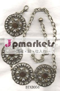 ファッションメタルラウンドプレートと2014年リンクチェーンの衣服の付属品を持つ大規模なcateye石ベルト問屋・仕入れ・卸・卸売り
