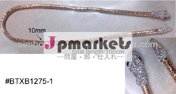 ファッション金属スネークチェーンとクリスタルラインストーンの衣服の付属品バックルベルト女性ヘビヘッド問屋・仕入れ・卸・卸売り