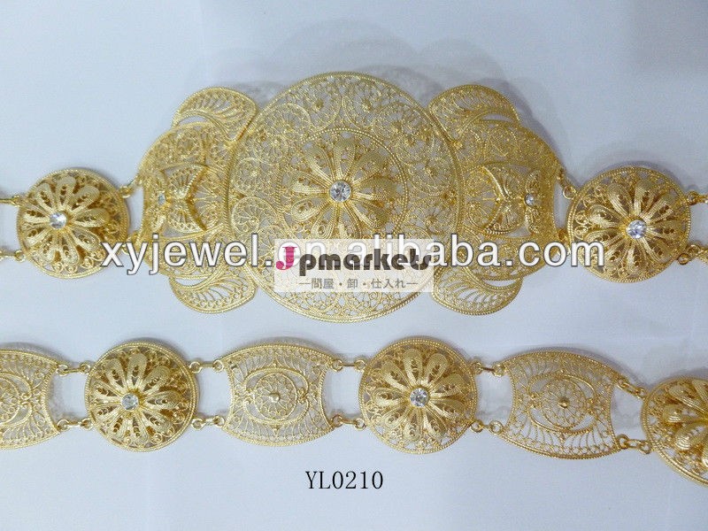 卸売偽のダイヤモンドベルトベルトの女性2013金メッキ金属ベルト問屋・仕入れ・卸・卸売り