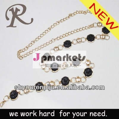 新しいファッション黒yourenフルの金属ベルト女性問屋・仕入れ・卸・卸売り