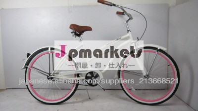 新しいデザインのカラフルな26インチリム女子ビーチクルーザー自転車問屋・仕入れ・卸・卸売り