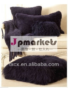 ウサギの毛皮は、 編み物cx-d-28本物の茶色のソファの枕カバー問屋・仕入れ・卸・卸売り