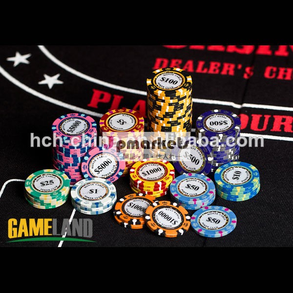 14グラムモンテカルロクレイポーカーチップ、 10色で利用できる問屋・仕入れ・卸・卸売り