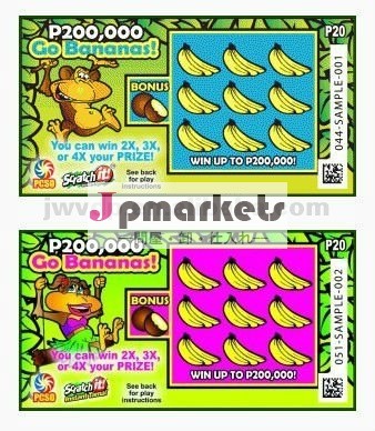 ビンゴゲームスクラッチカードの印刷問屋・仕入れ・卸・卸売り
