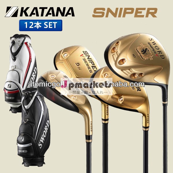 ゴルフクラブフルセット刀剣シリーズスナイパーゴルフクラブセット12pcs( 1w、 3w、 4w、 u5,i6- sw) とカーボンのシャフトキャディーバッグ問屋・仕入れ・卸・卸売り