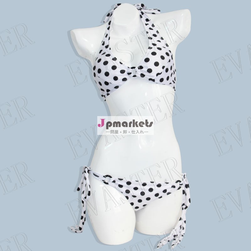 2013 most fashion white and black dot swimwear問屋・仕入れ・卸・卸売り