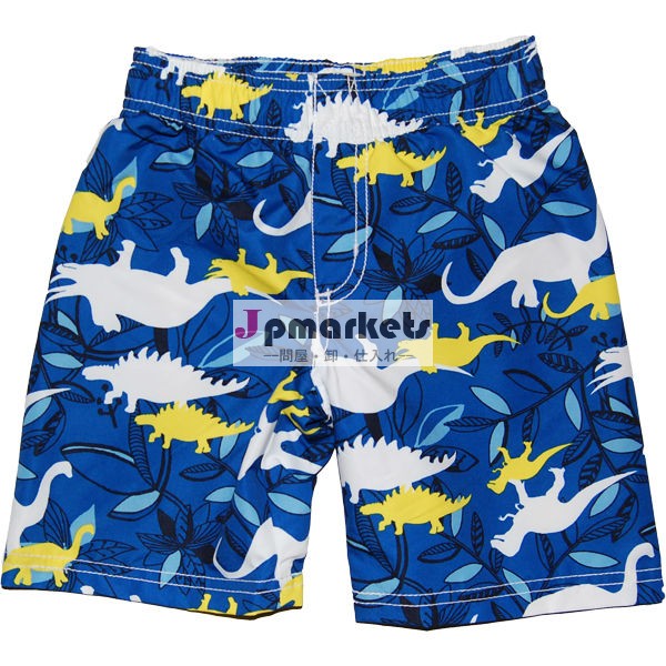 男の子オーシャンブルーカラフル恐竜スイムパンツ,青海パンツスイムウェア問屋・仕入れ・卸・卸売り