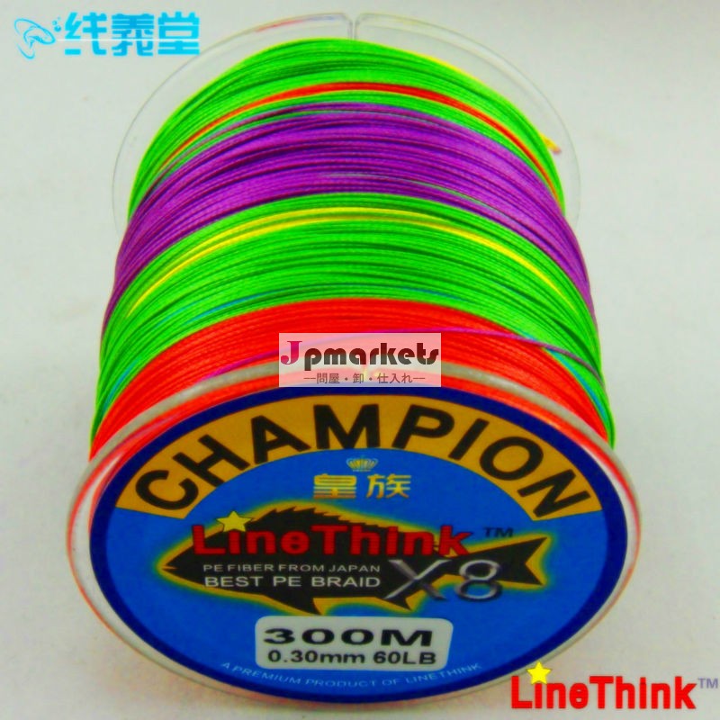 マルチカラーlinethink300m8ストランドpe編み釣りラインスペクトル編みこみの釣り糸問屋・仕入れ・卸・卸売り