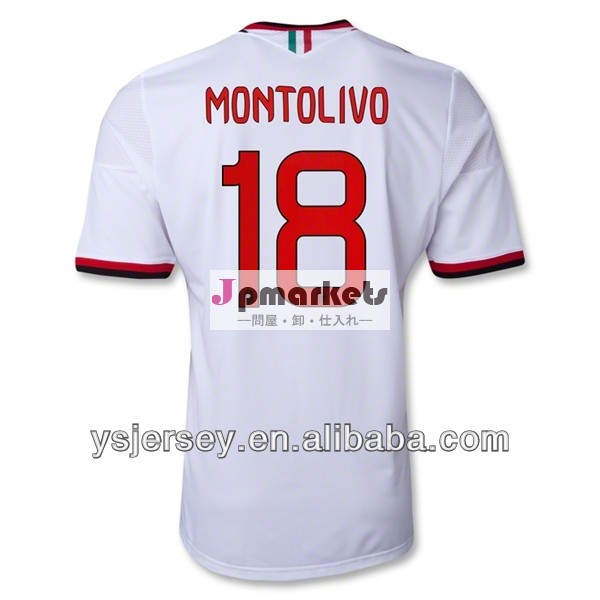 18montolivo1314シーズンacミランタイ品質のフットボールシャツ1314acミランサッカージャージ問屋・仕入れ・卸・卸売り