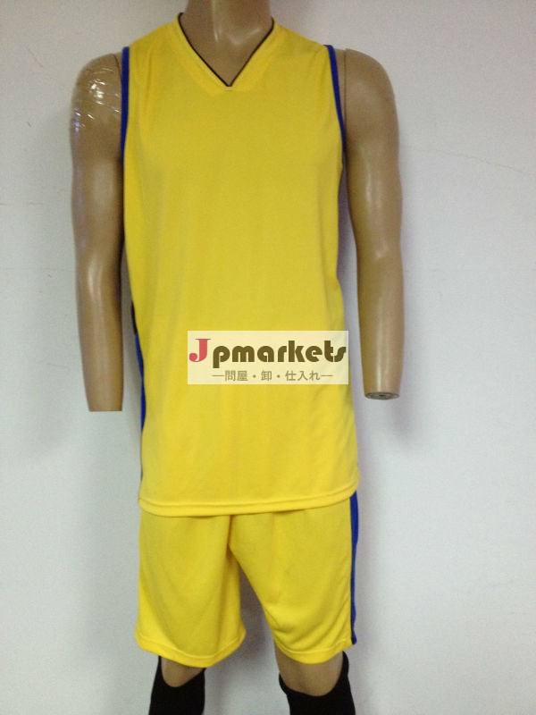 ファッションの男性のバスケットボールユニフォームバスケットボール黄色いチョッキ問屋・仕入れ・卸・卸売り